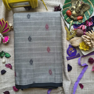 Kalawanti-80-count-Pure-Cotton-Saree-Light-Grey-with-Black-and-Red-Diamond-Motifs-Best-trendy-cotton-saree-pure-cotton-saree-chennai-bangalore-kerala-kochi-karnataka-bangalore-hosur-